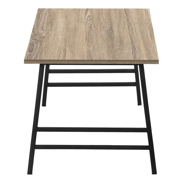 HomeRoots 40" Taupe and Black Metal Coffee Table – Modern Rectangular Centerpiece for Elegant Living Rooms 489942