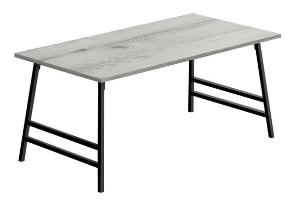 HomeRoots 40" Gray and Black Metal Coffee Table - Modern Eucalyptus-Inspired Design for Stylish Living Rooms 489943