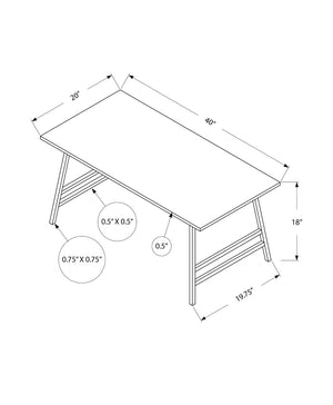 HomeRoots 40" Gray and Black Metal Coffee Table - Modern Eucalyptus-Inspired Design for Stylish Living Rooms 489943