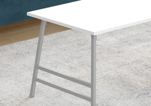 Homeroots 40" White And Silver Wood And Metal Coffee Table   489944