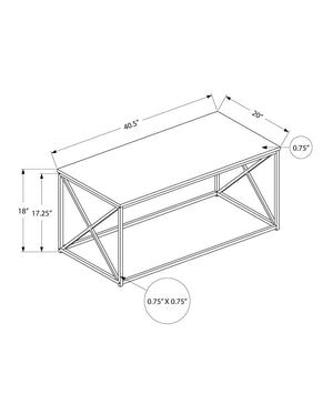 HomeRoots 41" Taupe and Black Metal Coffee Table - Stylish Rectangular Design for Modern Living Spaces & Offices 489949