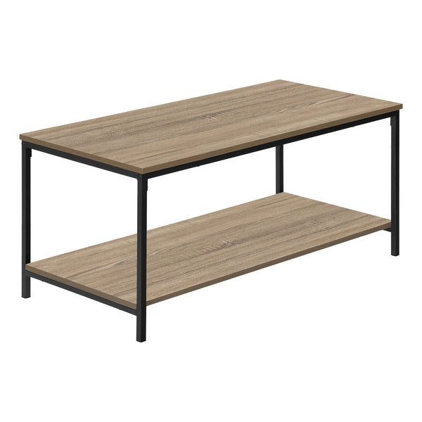 Homeroots 40" Taupe And Black Metal Coffee Table   489952