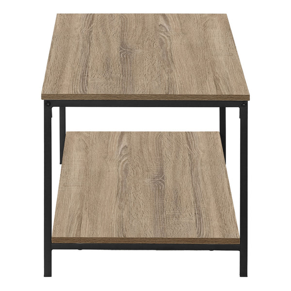 Homeroots 40" Taupe And Black Metal Coffee Table   489952