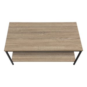 Homeroots 40" Taupe And Black Metal Coffee Table   489952