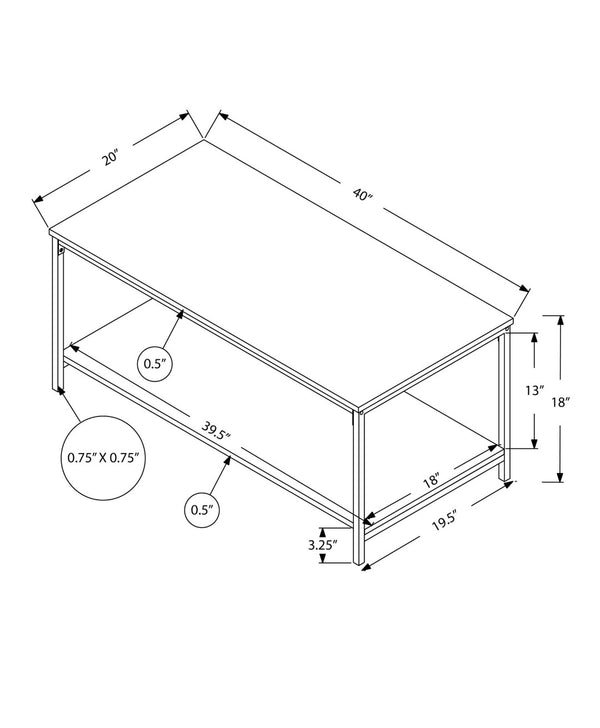 HomeRoots 40" Modern White and Silver Metal Coffee Table with Eucalyptus Accents - Stylish and Versatile Centerpiece 489954