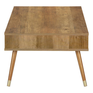 HomeRoots 44" Timeless Solid Wood Coffee Table with Drawer and Shelf - Elegant Storage for Modern Spaces 489955