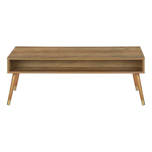 HomeRoots 44" Timeless Solid Wood Coffee Table with Drawer and Shelf - Elegant Storage for Modern Spaces 489955