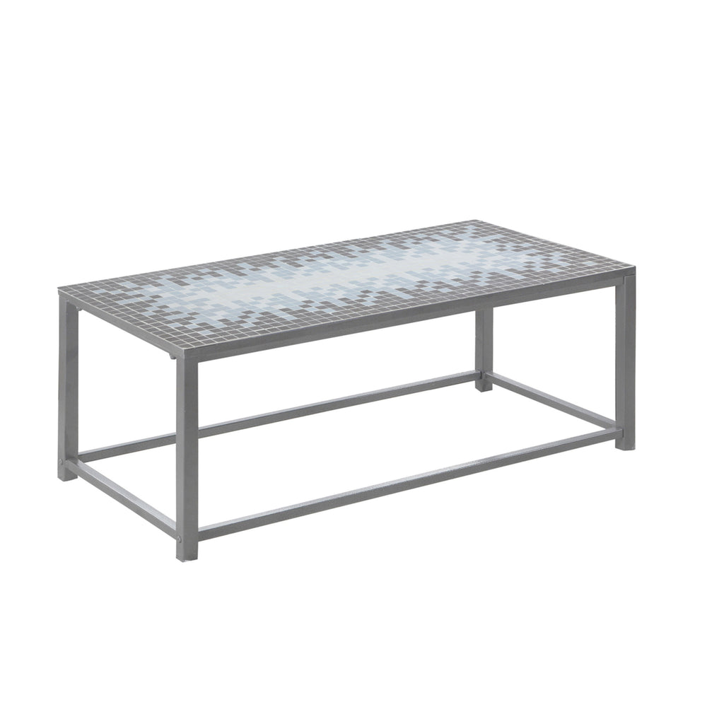 Homeroots 42" Gray Metal Coffee Table   489956