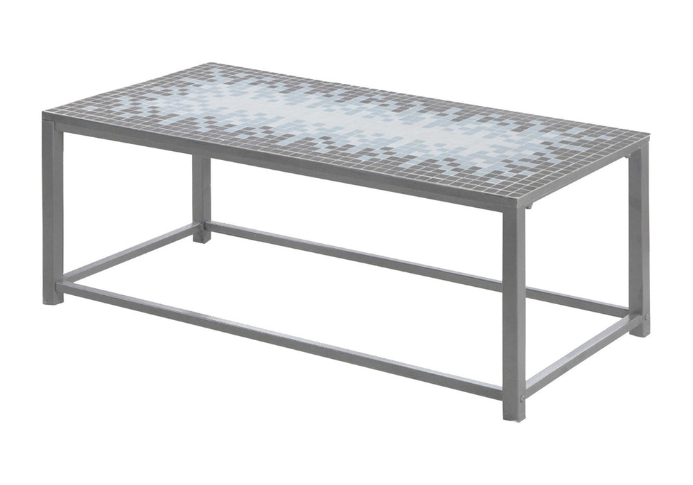 HomeRoots 42" Modern Gray Metal Coffee Table - Sleek Industrial Design for Minimalist Living Spaces, Easy Assembly! 489956