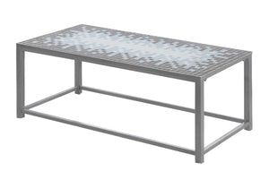 HomeRoots 42" Modern Gray Metal Coffee Table - Sleek Industrial Design for Minimalist Living Spaces, Easy Assembly! 489956