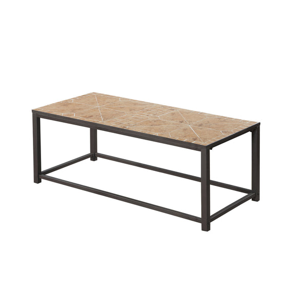Homeroots 42" Brown Metal Coffee Table   489957
