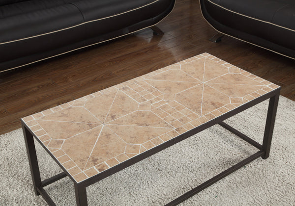 Homeroots 42" Brown Metal Coffee Table   489957