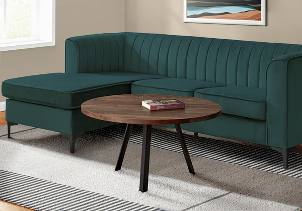 Homeroots 36" Brown And Black Round Coffee Table   489958