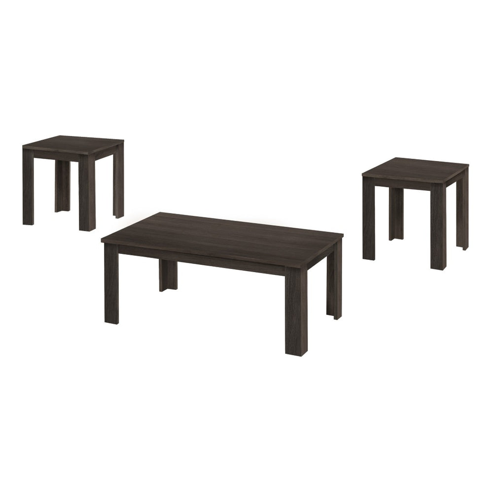 HomeRoots Set of Three 44" Oak Coffee Tables – Stylish, Versatile Design for Modern Living Spaces & Easy Care 489963
