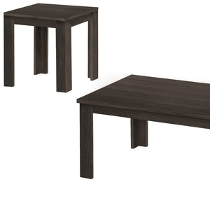 Homeroots Set Of Three 44" Oak Coffee Table   489963
