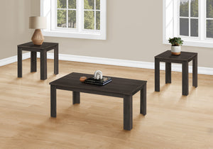 Homeroots Set Of Three 44" Oak Coffee Table   489963