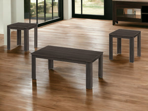 Homeroots Set Of Three 44" Oak Coffee Table   489963