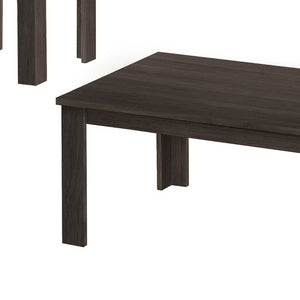 Homeroots Set Of Three 44" Oak Coffee Table   489963