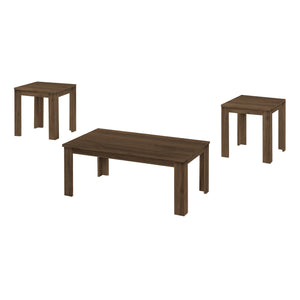 Homeroots Set Of Three 44" Dark Brown Coffee Table   489964
