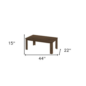Homeroots Set Of Three 44" Dark Brown Coffee Table   489964