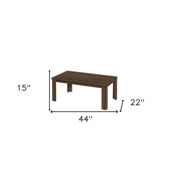 Homeroots Set Of Three 44" Dark Brown Coffee Table   489964