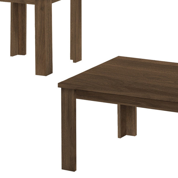 Homeroots Set Of Three 44" Dark Brown Coffee Table   489964