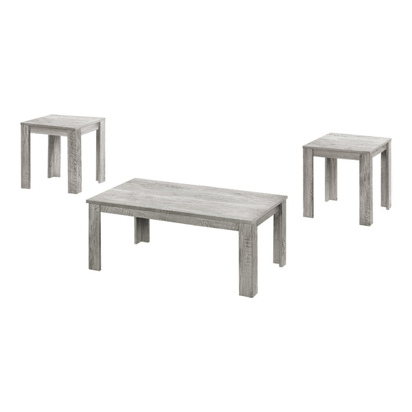 Homeroots Set Of Three 44" Gray Coffee Table   489965