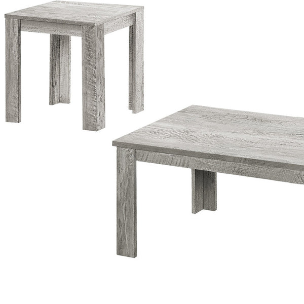 Homeroots Set Of Three 44" Gray Coffee Table   489965