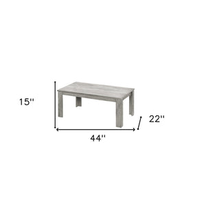 Homeroots Set Of Three 44" Gray Coffee Table   489965