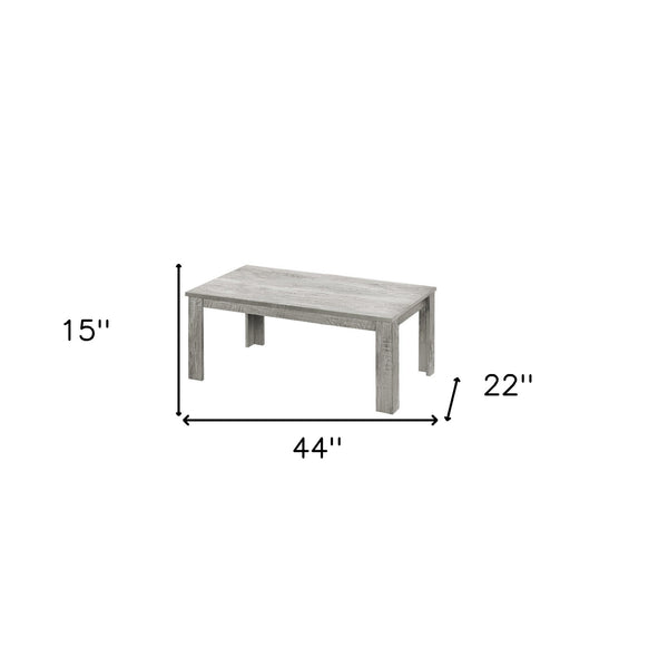Homeroots Set Of Three 44" Gray Coffee Table   489965