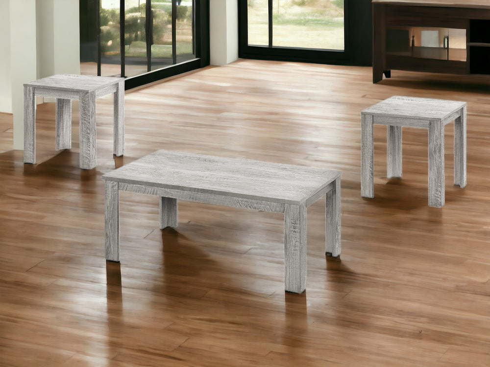 Homeroots Set Of Three 44" Gray Coffee Table   489965