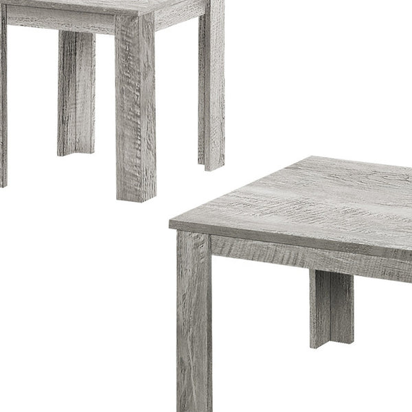 Homeroots Set Of Three 44" Gray Coffee Table   489965