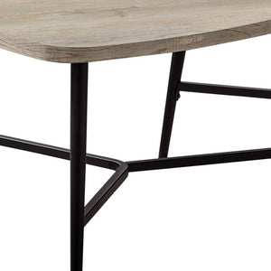 Homeroots Set Of Two 33" Taupe And Black Triangle Nested Coffee Tables   489971