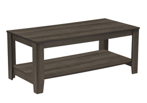 Homeroots Set Of Three 42" Oak Coffee Table With Three Shelves   489972