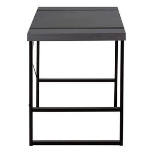 HomeRoots 49" Modern Gray and Black Computer Desk - Stylish, Durable, and Ergonomic for Home or Office Use 489982