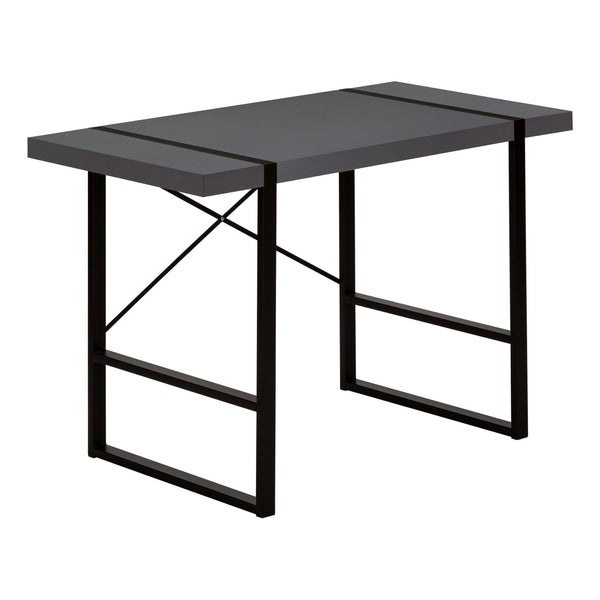 Homeroots 49" Gray And Black Computer Desk   489982