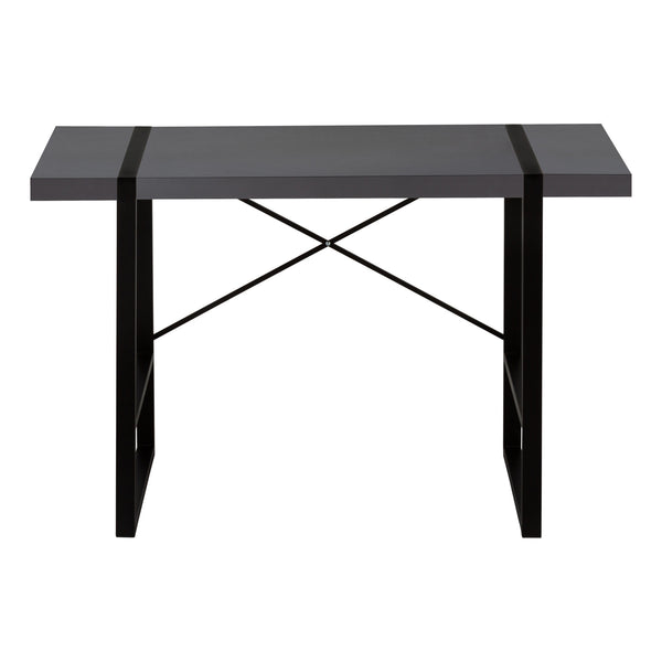 Homeroots 49" Gray And Black Computer Desk   489982