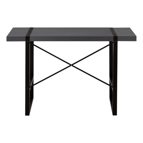 Homeroots 49" Gray And Black Computer Desk   489982