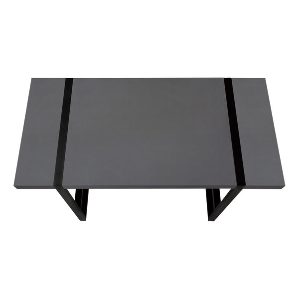 HomeRoots 49" Modern Gray and Black Computer Desk - Stylish, Durable, and Ergonomic for Home or Office Use 489982