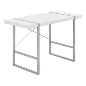 Homeroots 49" White And Gray Computer Desk   489983