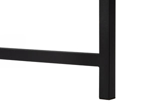 HomeRoots 58" Stylish Espresso and Black L-Shaped Computer Desk with Durable Metal Frame for Home Office Use 489984