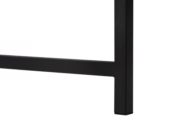 HomeRoots 58" Stylish Espresso and Black L-Shaped Computer Desk with Durable Metal Frame for Home Office Use 489984