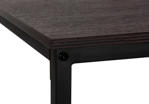 HomeRoots 58" Stylish Espresso and Black L-Shaped Computer Desk with Durable Metal Frame for Home Office Use 489984