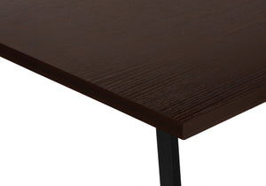 HomeRoots 42" Espresso Corner Trestle Computer Desk with Open Shelving - Space-Saving Modern Workspace Solution 489992