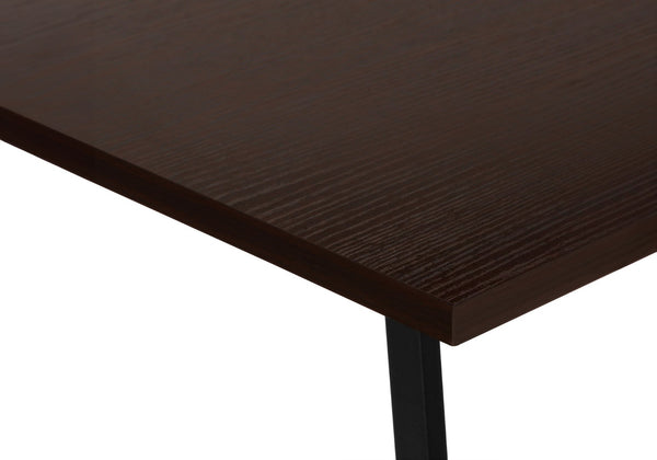 HomeRoots 42" Espresso Corner Trestle Computer Desk with Open Shelving - Space-Saving Modern Workspace Solution 489992