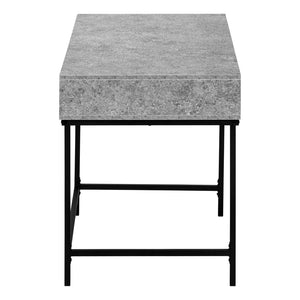 HomeRoots 47" Gray and Black H-Shape Computer Desk – Stylish, Spacious Design with Hidden Storage Drawers 489997