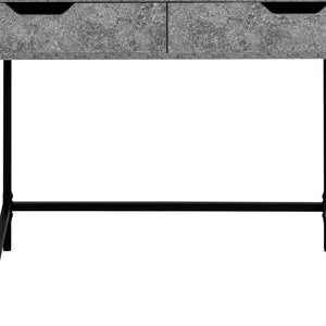 HomeRoots 47" Gray and Black H-Shape Computer Desk – Stylish, Spacious Design with Hidden Storage Drawers 489997