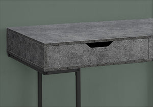 Homeroots 47" Gray And Black Wood And Metal H-shape Desk With Drawers - Stylish Workspace Solution For Home   489997