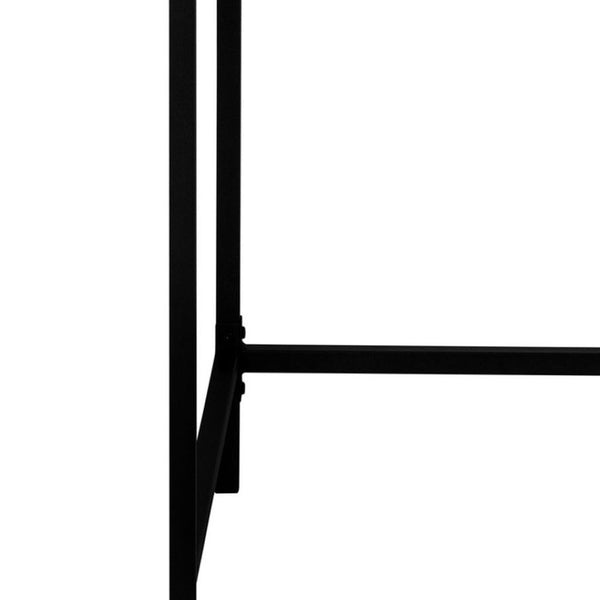 HomeRoots 47" Sleek White and Black H-Shape Computer Desk with 2 Drawers for Modern Home Office Style 489998