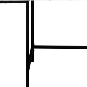 HomeRoots 47" Sleek White and Black H-Shape Computer Desk with 2 Drawers for Modern Home Office Style 489998